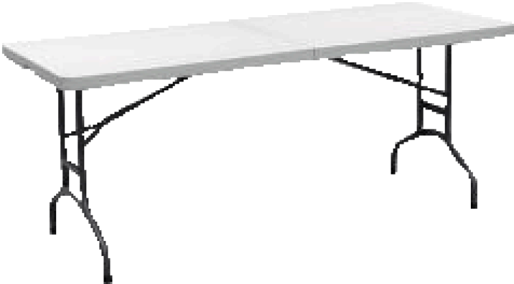 8' WHITE FOLDING TABLE